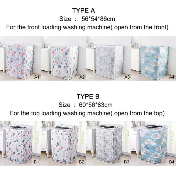 1 pc washing machine cover portable dust cover waterproof washing machine cover peva material bathroom accessories
1 pc washing machine cover portable dust cover waterproof washing machine cover peva material bathroom accessories