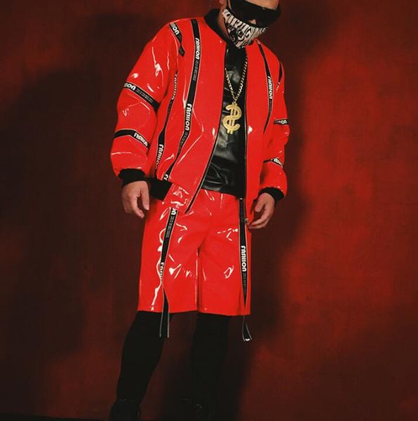 stage dress new orange patent leather ribbon baseball jacket men hairdresser nightclub bar male singer dj ds personality costume, Black;brown
stage dress new orange patent leather ribbon baseball jacket men hairdresser nightclub bar male singer dj ds personality costume, Black;brown