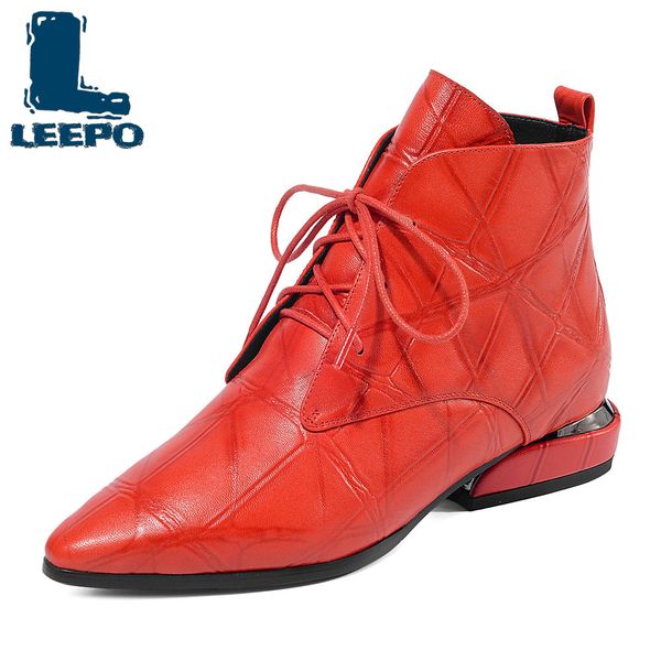 women ankle boots cow leather autumn winter short plush black checkered lace-up low heels female luxury boots party shoes
women ankle boots cow leather autumn winter short plush black checkered lace-up low heels female luxury boots party shoes