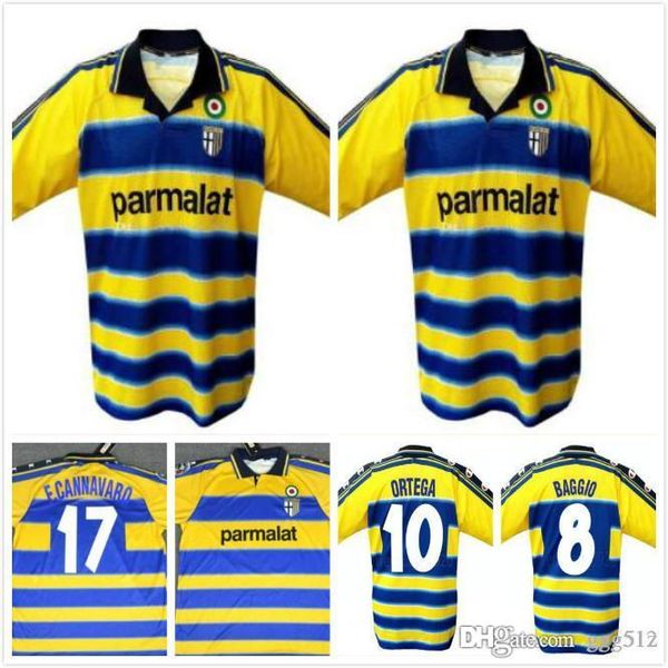 99-00 parma home retro soccer jerseys 1999 2000 parma home crespo thuram baggio retro jersey cannavaro ortega classic vintage shirt, Black;yellow
99-00 parma home retro soccer jerseys 1999 2000 parma home crespo thuram baggio retro jersey cannavaro ortega classic vintage shirt, Black;yellow