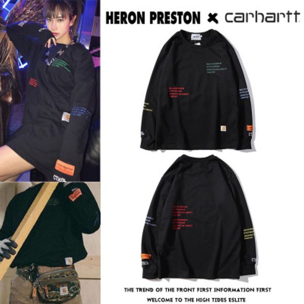 new 2019 heron preston joint color english letter embroidery long sleeve women sweater men casual cotton sweatshirt size m-2xl, Black
new 2019 heron preston joint color english letter embroidery long sleeve women sweater men casual cotton sweatshirt size m-2xl, Black