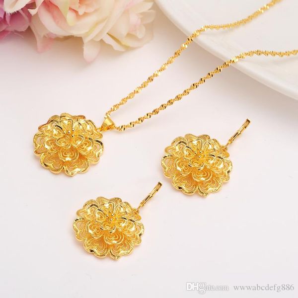 ethiopian 24k fine yellow gold filled multichamber flower set jewelry pendant chain earrings african bride wedding bijoux gift, Silver
ethiopian 24k fine yellow gold filled multichamber flower set jewelry pendant chain earrings african bride wedding bijoux gift, Silver