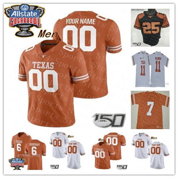 2019 custom texas longhorns football 12 earl thomas iii 11 sam ehlinger 9 collin johnson 72 tyler johnson young sugar bowl ncaa 150th jersey, Black
2019 custom texas longhorns football 12 earl thomas iii 11 sam ehlinger 9 collin johnson 72 tyler johnson young sugar bowl ncaa 150th jersey, Black
