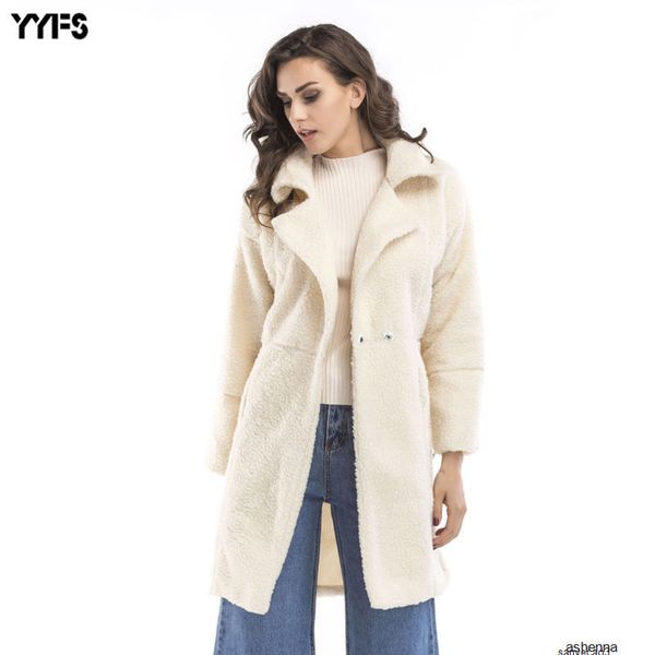 womens designer cotton-padded plush sleeve long woolen coat womenp7uyh, Black;brown
womens designer cotton-padded plush sleeve long woolen coat womenp7uyh, Black;brown