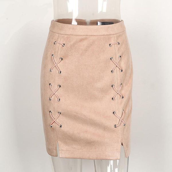 lace-up leather suede pencil skirt 2018 women's vintage cross high waist skirt zipper split bodycon preppy short skirts, Black
lace-up leather suede pencil skirt 2018 women's vintage cross high waist skirt zipper split bodycon preppy short skirts, Black