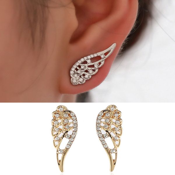new fashion angel wings stud earring crystal diamond duct stud earrings for women jewelry gifts brincos, Golden;silver
new fashion angel wings stud earring crystal diamond duct stud earrings for women jewelry gifts brincos, Golden;silver
