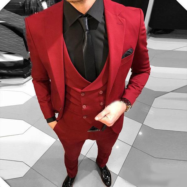 2020 men's red notched lapel wedding suits evening party prom bridegroom custom made slim fit casual three pieces man tuxedos, Black;gray
2020 men's red notched lapel wedding suits evening party prom bridegroom custom made slim fit casual three pieces man tuxedos, Black;gray