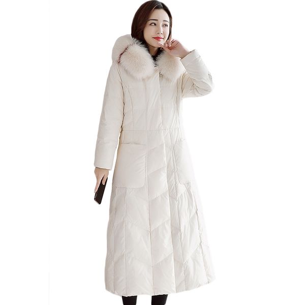 big fur collar down jackets female long section 2018 new winter slimming white duck down women hooded fashion outwear coat zs554, Black
big fur collar down jackets female long section 2018 new winter slimming white duck down women hooded fashion outwear coat zs554, Black