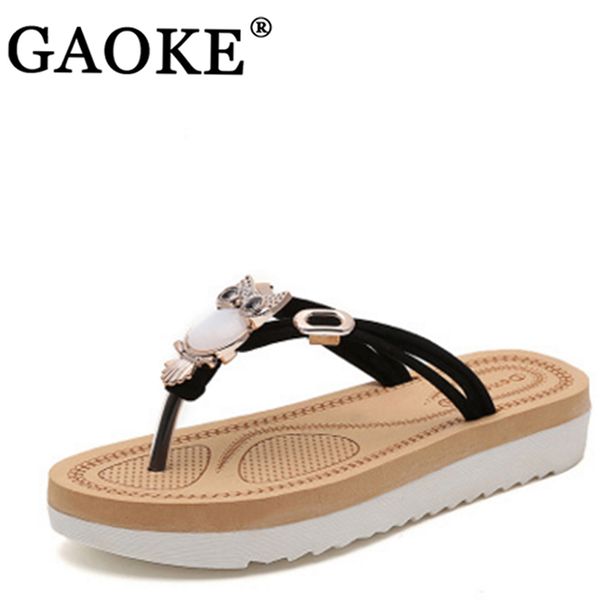 2019 woman footwear owl slippers summer woman shoes flip flops open toe platform slippers low heel beach, Black
2019 woman footwear owl slippers summer woman shoes flip flops open toe platform slippers low heel beach, Black