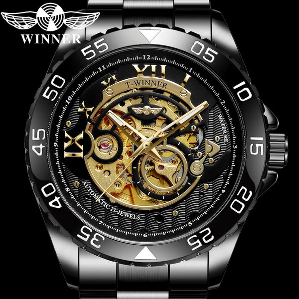winner automatic mechanical men wristwatch army sport male clock black skeleton man watch gift 8193, Slivery;brown
winner automatic mechanical men wristwatch army sport male clock black skeleton man watch gift 8193, Slivery;brown