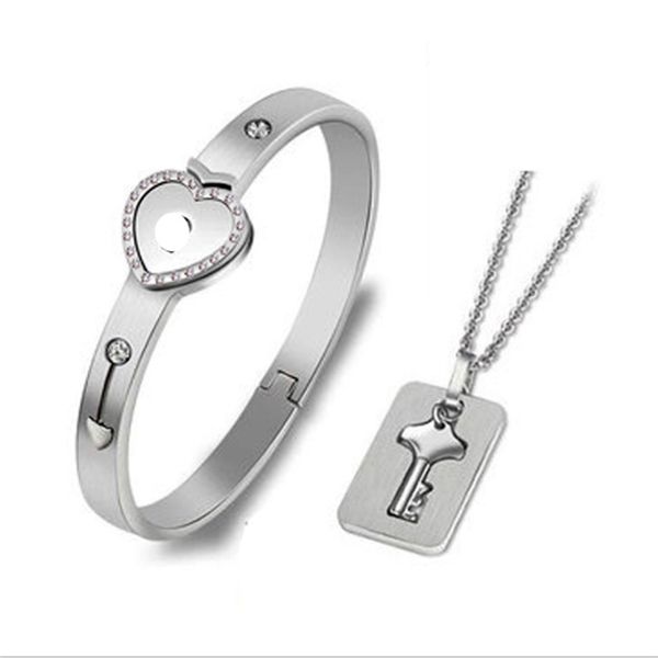 new fashion creative men and women couple interlock love titanium steel bracelet soars to the sky concentric lock key bracelet, Silver
new fashion creative men and women couple interlock love titanium steel bracelet soars to the sky concentric lock key bracelet, Silver