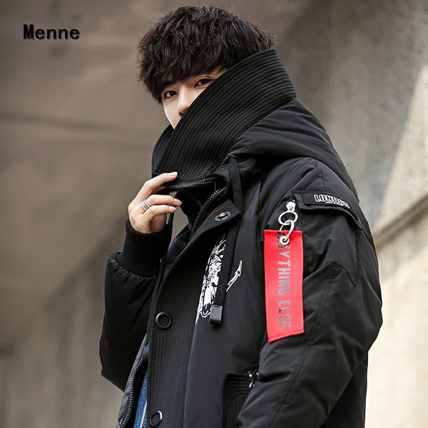 menne 2019 winter new sports down jacket men's long coat, Black
menne 2019 winter new sports down jacket men's long coat, Black