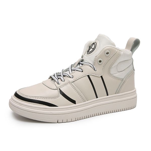men's casual high shoes men sneakers homens lace-up fashion ankle shoes men original print striped pu leather mans footwear, Black
men's casual high shoes men sneakers homens lace-up fashion ankle shoes men original print striped pu leather mans footwear, Black
