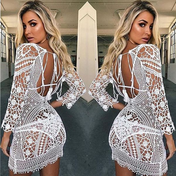 swimwear women sports womens clothing backless bathing suit lace crochet bikini swimming cover up beach wear dress biquini
swimwear women sports womens clothing backless bathing suit lace crochet bikini swimming cover up beach wear dress biquini