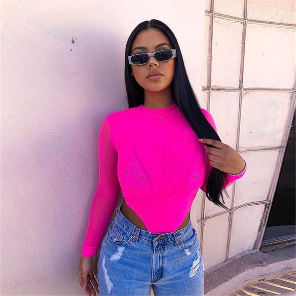 bkld transparent mesh bodysuit new arrival 2019 summer bodycon jumpsuits slim long sleeve women solid neon body mujer, Black;white
bkld transparent mesh bodysuit new arrival 2019 summer bodycon jumpsuits slim long sleeve women solid neon body mujer, Black;white