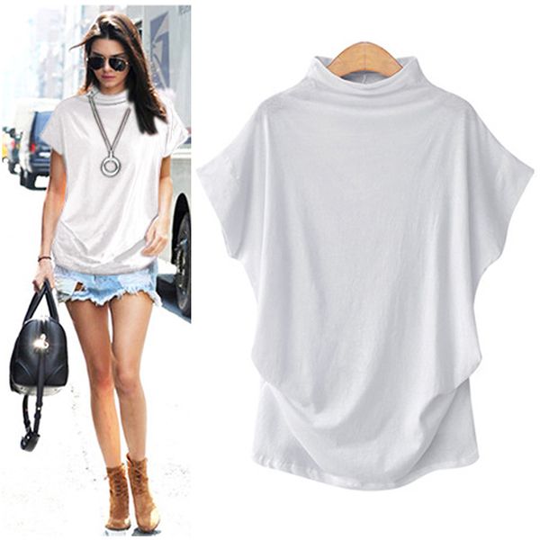 t shirt women summer shirts regular turtleneck batwing sleeve solid graphic tees womenmesh ee shirtcrop omens clothes, White
t shirt women summer shirts regular turtleneck batwing sleeve solid graphic tees womenmesh ee shirtcrop omens clothes, White