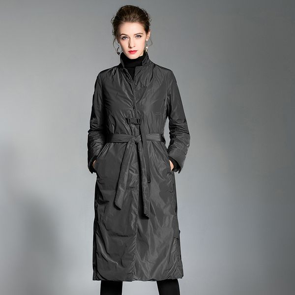 women's fashion light down jacket 2018 winter new arrival long overknee white duck down slim thin ladies jacket large size, Black
women's fashion light down jacket 2018 winter new arrival long overknee white duck down slim thin ladies jacket large size, Black