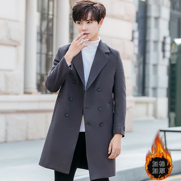2019 fashion winter wool thicken coat men 2019 casual mens overcoats long jacket trench coats double collar windbreaker clothes, Black
2019 fashion winter wool thicken coat men 2019 casual mens overcoats long jacket trench coats double collar windbreaker clothes, Black