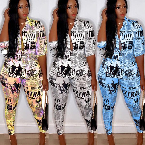 newspaper print women outfits 3/4 sleeve t shirt + pencil pants leggings 2 piece set vintage design blouse tracksuit clothes suit, White
newspaper print women outfits 3/4 sleeve t shirt + pencil pants leggings 2 piece set vintage design blouse tracksuit clothes suit, White