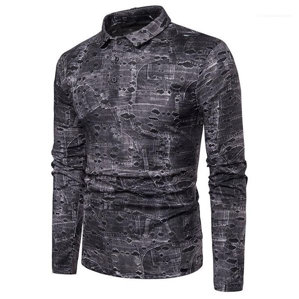 sleeve casual tees fashion breathable male clothing slim lapel neck designer mens polos hole long, White;black
sleeve casual tees fashion breathable male clothing slim lapel neck designer mens polos hole long, White;black