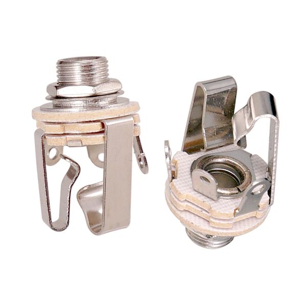 2 pieces brass 1/4inch stereo output jack plate for guitar bass active pickup parts
2 pieces brass 1/4inch stereo output jack plate for guitar bass active pickup parts
