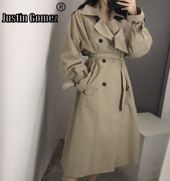 loose oversize lapel elegance lace-up women's autumn coat new fashion double breasted classic trench coat khaki women's clothing, Tan;black
loose oversize lapel elegance lace-up women's autumn coat new fashion double breasted classic trench coat khaki women's clothing, Tan;black