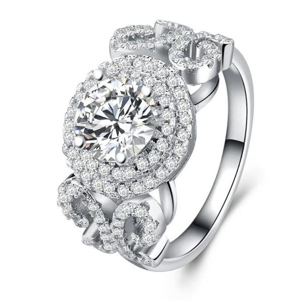 sparkling luxury jewelry 925 sterling silver round cut white z cz diamond gemstones eternity women wedding engagement band ring gift, Slivery;golden
sparkling luxury jewelry 925 sterling silver round cut white z cz diamond gemstones eternity women wedding engagement band ring gift, Slivery;golden