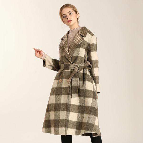 wool women korean vintage plaid coat ladies jackets double sided long jacket abrigos mujer invierno 2020 9r226 yy512, Black
wool women korean vintage plaid coat ladies jackets double sided long jacket abrigos mujer invierno 2020 9r226 yy512, Black