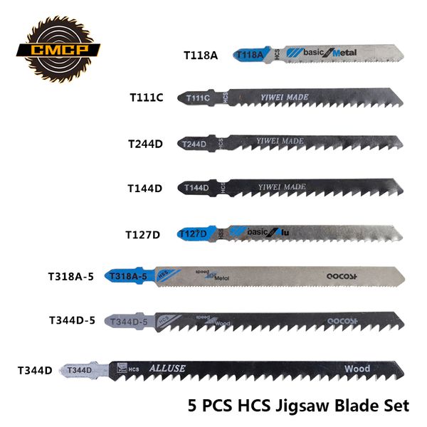 cmcp 5pcs hcs jigsaw blade set t111c t118a t127d t144d t244d t318a t344d t344d-5 t shank saw blade for wood/metal cutting
cmcp 5pcs hcs jigsaw blade set t111c t118a t127d t144d t244d t318a t344d t344d-5 t shank saw blade for wood/metal cutting