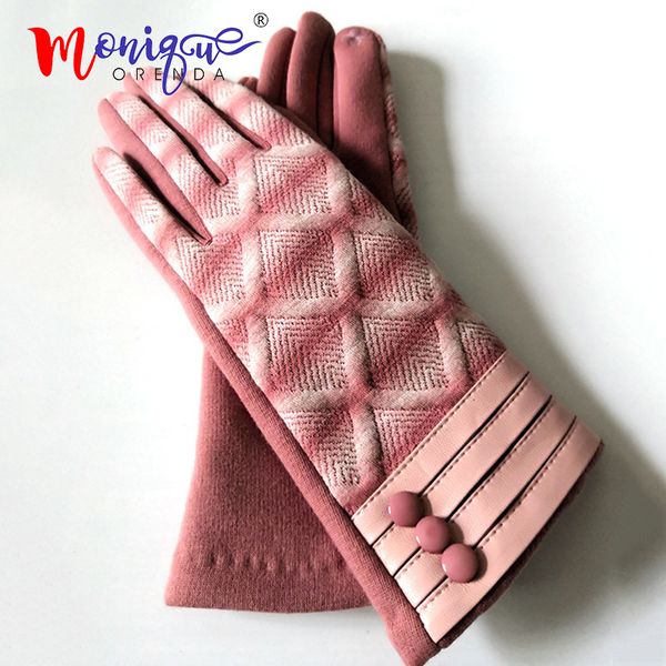 winter fashion elegant ladies gloves soft velvet plaid 3 button fashion warm touch screen play mobile phone cycling warm gloves, Blue;gray
winter fashion elegant ladies gloves soft velvet plaid 3 button fashion warm touch screen play mobile phone cycling warm gloves, Blue;gray
