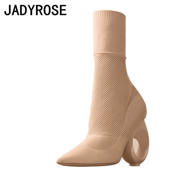fashion women elastic winter boots pointed toe bottine femme circle fretwork heels shoes woman designer botines mujer, Black
fashion women elastic winter boots pointed toe bottine femme circle fretwork heels shoes woman designer botines mujer, Black