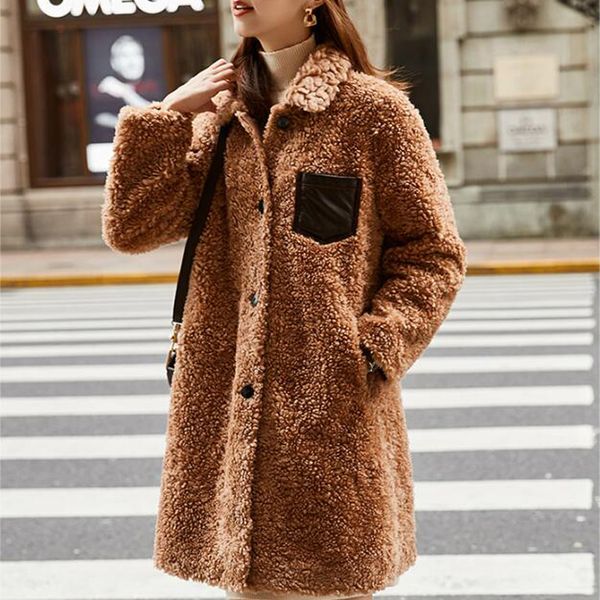 real fur coat female wool jacket autumn winter coat women clothes 2020 korean vintage sheep shearling fur long zt4286, Black
real fur coat female wool jacket autumn winter coat women clothes 2020 korean vintage sheep shearling fur long zt4286, Black