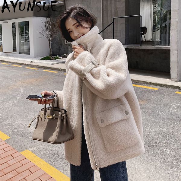 ayunsue autumn winter real fur coat women sheep shearing knitted wool jacket korean abrigos mujer invierno 2019 b19f28031 j3086, Black
ayunsue autumn winter real fur coat women sheep shearing knitted wool jacket korean abrigos mujer invierno 2019 b19f28031 j3086, Black