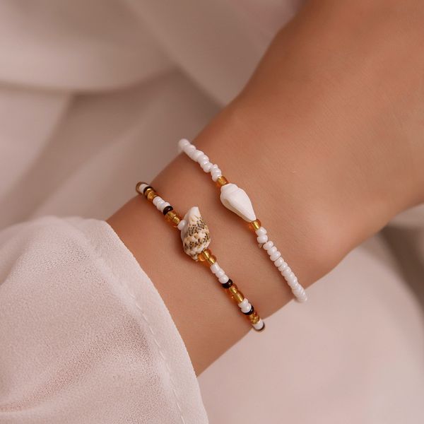 double layer shell bracelet glass beads bohemian bracelets for women holiday fashion jewelry gift for girls wholesale, Black
double layer shell bracelet glass beads bohemian bracelets for women holiday fashion jewelry gift for girls wholesale, Black