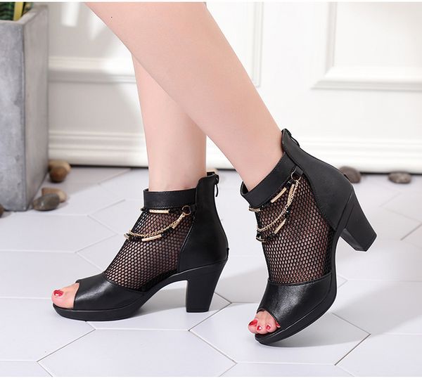 female leather roman women's women high heels sandals solid femme fashion pumps summer shoes, Black
female leather roman women's women high heels sandals solid femme fashion pumps summer shoes, Black