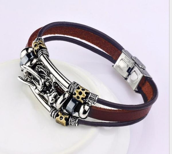 faucet alloy bracelet leather korean personality popular bracelet leather rope domineering retro bracelet wy603, Black
faucet alloy bracelet leather korean personality popular bracelet leather rope domineering retro bracelet wy603, Black