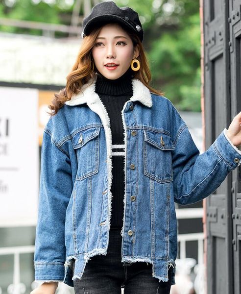 2019 denim women's cotton jacket short paragraph autumn and winter clothing new denim jacket plus velvet thickening, Black
2019 denim women's cotton jacket short paragraph autumn and winter clothing new denim jacket plus velvet thickening, Black