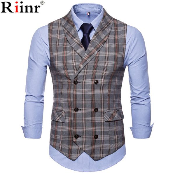 riinr autumn new men fashion casual basic casual suit vest male waistcoat gilet homme plaid sleeveless social slim fit suit vest, Black;white
riinr autumn new men fashion casual basic casual suit vest male waistcoat gilet homme plaid sleeveless social slim fit suit vest, Black;white