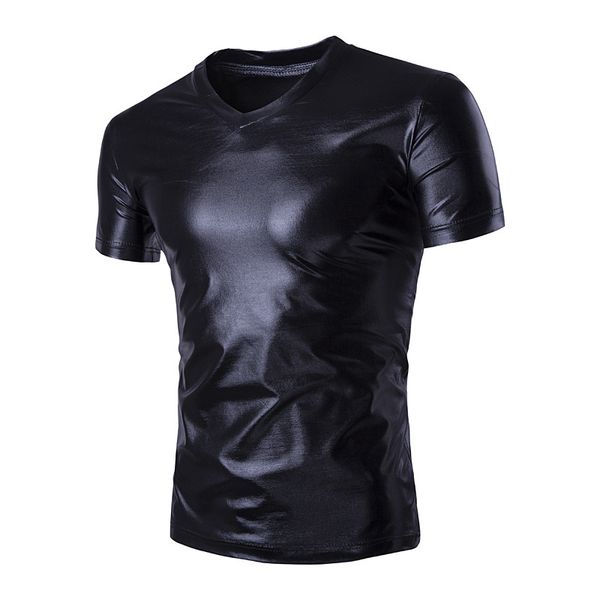 mens designer shiny slim tshirts fashion solid color short sleeve tees sumemr casual mens pullover, White;black
mens designer shiny slim tshirts fashion solid color short sleeve tees sumemr casual mens pullover, White;black