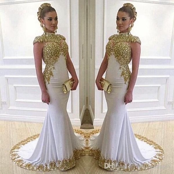 elegant long mermaid evening dresses high jewel neck cap sleeve beaded gold lace appliques satin formal dress evening gowns vestidos, Black;red
elegant long mermaid evening dresses high jewel neck cap sleeve beaded gold lace appliques satin formal dress evening gowns vestidos, Black;red