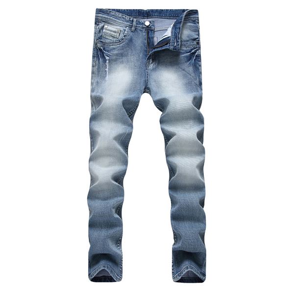 white washed italian designer men jeans straight fit distressed ripped jeans for men 80% cotton,0703, Blue
white washed italian designer men jeans straight fit distressed ripped jeans for men 80% cotton,0703, Blue