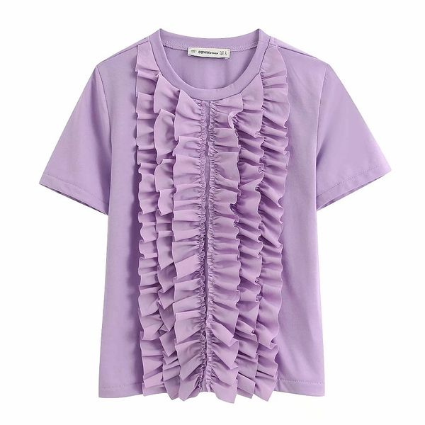 2020 women chic fashion purple ruffled solid blouses vintage o neck short sleeve shirts casual girls chic, White
2020 women chic fashion purple ruffled solid blouses vintage o neck short sleeve shirts casual girls chic, White