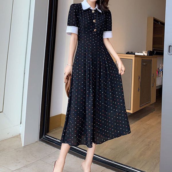 runway print stitching sequins lace short sleeve single-breasted elegant temperament slim fit pleated dress women's clothing, Black;gray
runway print stitching sequins lace short sleeve single-breasted elegant temperament slim fit pleated dress women's clothing, Black;gray