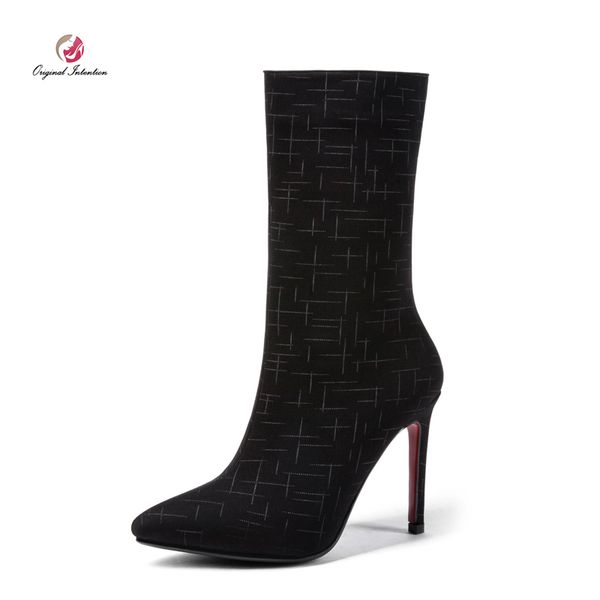 original intention fashion black print women's winter boots ladies high heels shoes woman stretch fabric mid-calf boots women
original intention fashion black print women's winter boots ladies high heels shoes woman stretch fabric mid-calf boots women