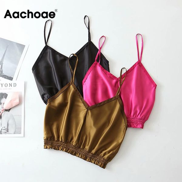 women's tanks & camis aachoae women short camisole 2021 summer solid backless satin sleeveless casual spaghetti strap crop, White
women's tanks & camis aachoae women short camisole 2021 summer solid backless satin sleeveless casual spaghetti strap crop, White