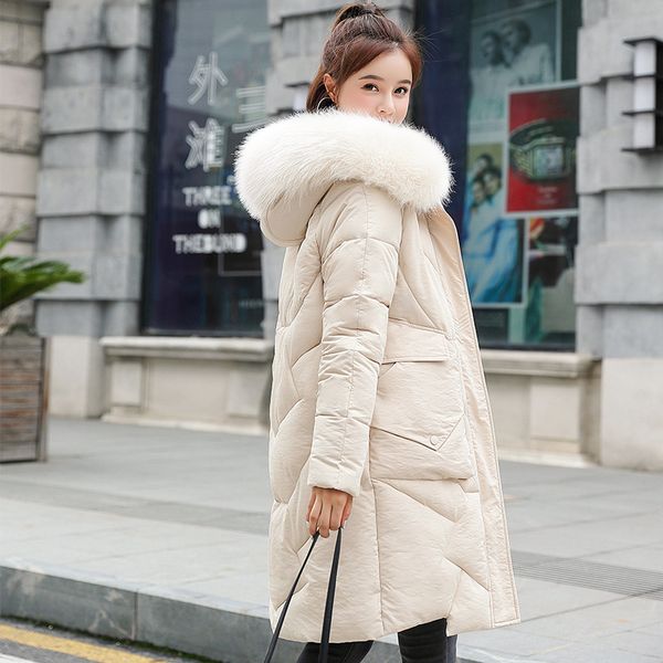 2019 new long fashion women winter jacket with fur cotton padded warm thicken ladies coat long coats parka womens jackets, Black
2019 new long fashion women winter jacket with fur cotton padded warm thicken ladies coat long coats parka womens jackets, Black