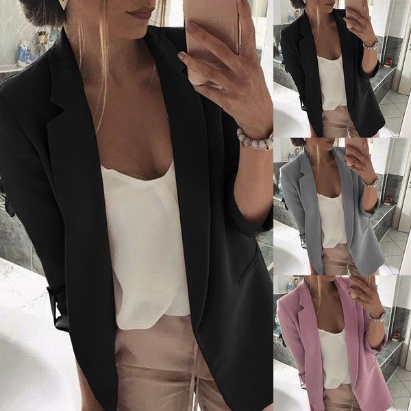 monerffi 2019 fashion solid women casual suit coat business blazer long sleeve jacket outwear ladies black pink slim blazer coat, White;black
monerffi 2019 fashion solid women casual suit coat business blazer long sleeve jacket outwear ladies black pink slim blazer coat, White;black