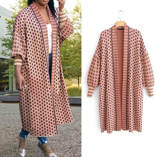 long cardigan women argyle print threaded sleeve cardigan female jacket autumn long sleeve loose outwear casual wear coat 2019, Black;brown
long cardigan women argyle print threaded sleeve cardigan female jacket autumn long sleeve loose outwear casual wear coat 2019, Black;brown