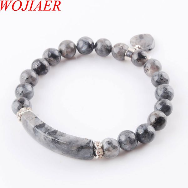wojiaer natural stone beads strand bracelets & bangles heart shape silver-color fitting women jewelry love gifts dk3323, Black
wojiaer natural stone beads strand bracelets & bangles heart shape silver-color fitting women jewelry love gifts dk3323, Black