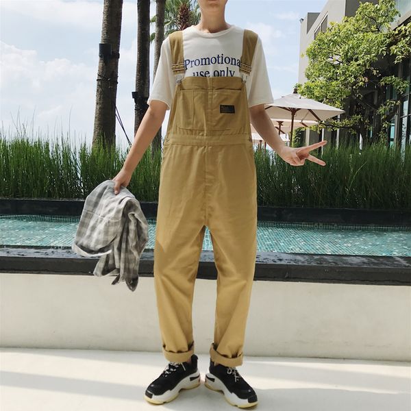 2019 spring men's suspenders harem pants long length hip hop pocket black khaki, Blue
2019 spring men's suspenders harem pants long length hip hop pocket black khaki, Blue